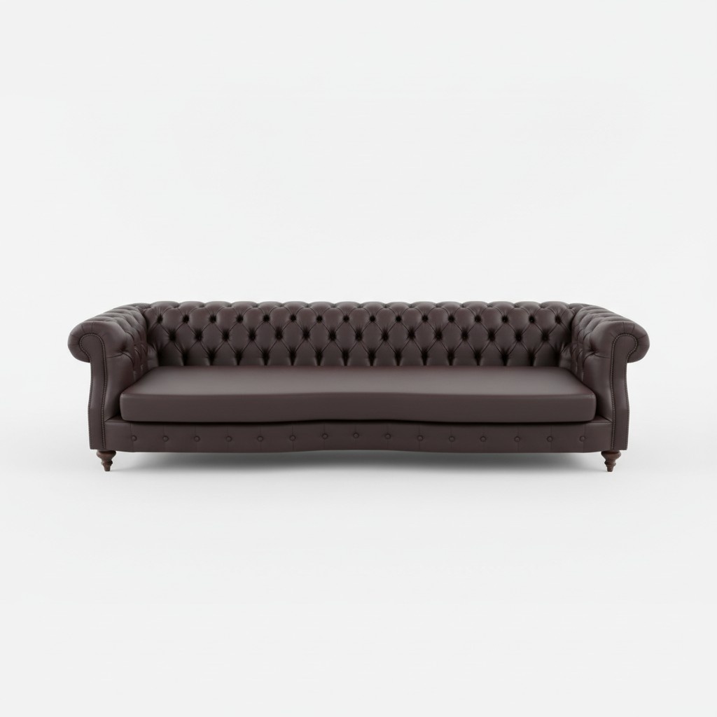 Design Chesterfield Charly 3 m Braun Couch Polster Sofas Leder