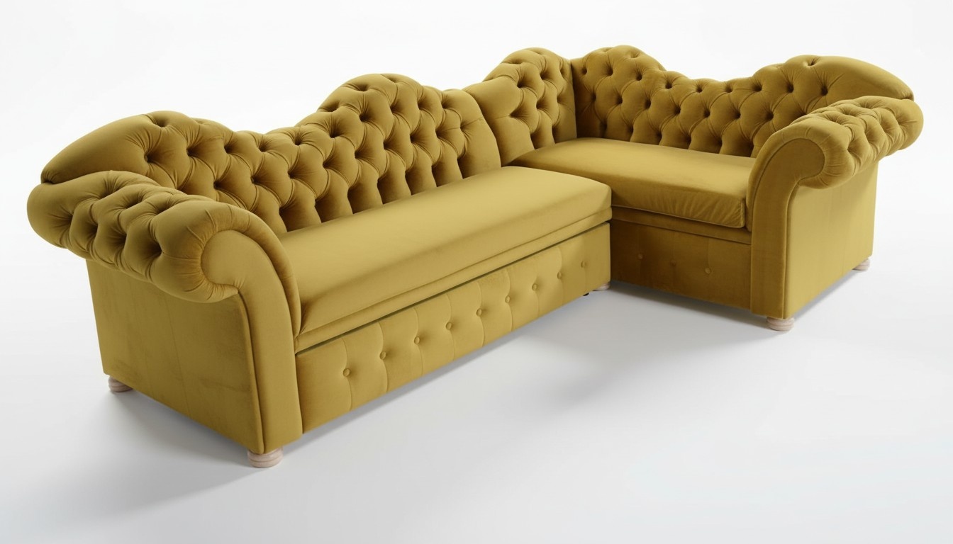 Design Chesterfield Ecksofa Eckcouch Loungesofa Couch Eck Stoff