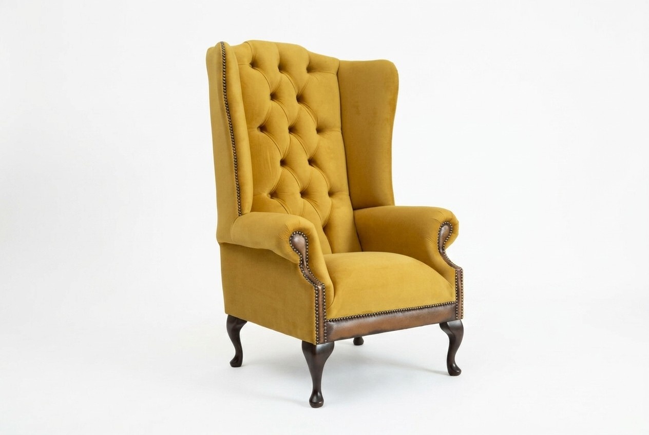 Design Chesterfield Sessel 1 Sitzer Couch Polster Luxus Klassische Textil