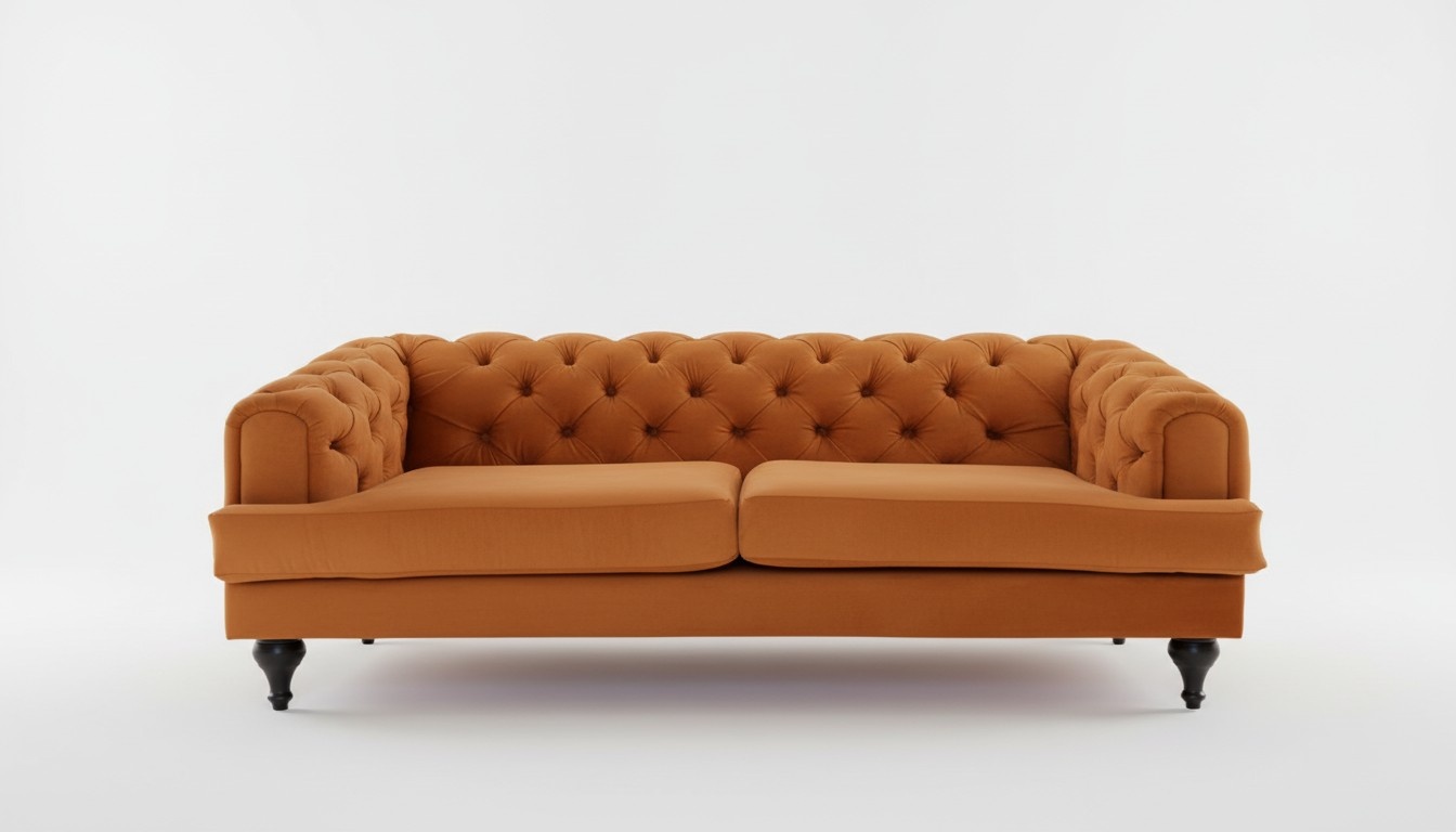 Design Chesterfield Sofagarnitur 4-Sitzer Stoff Couch Sofa Polster