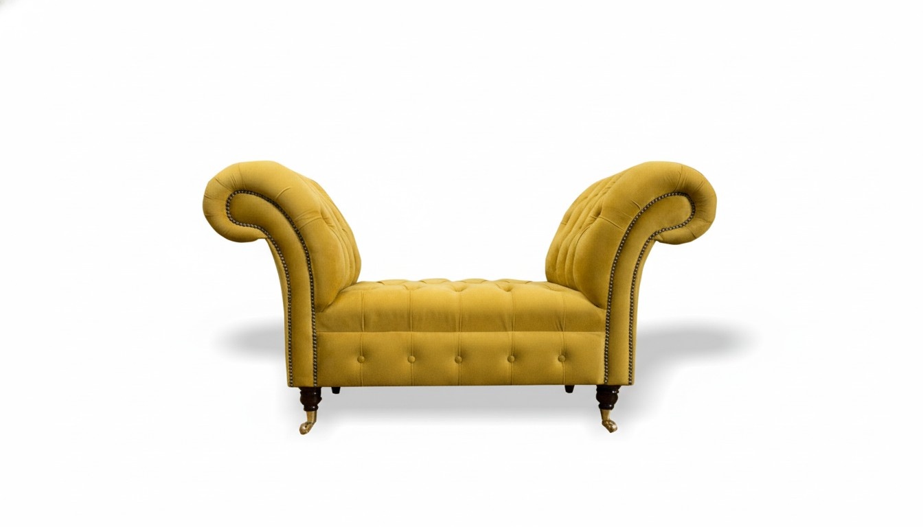 Polster Design Chesterfield Stoff Couch Sessel 1.5 Sitzer Sofas Lounge