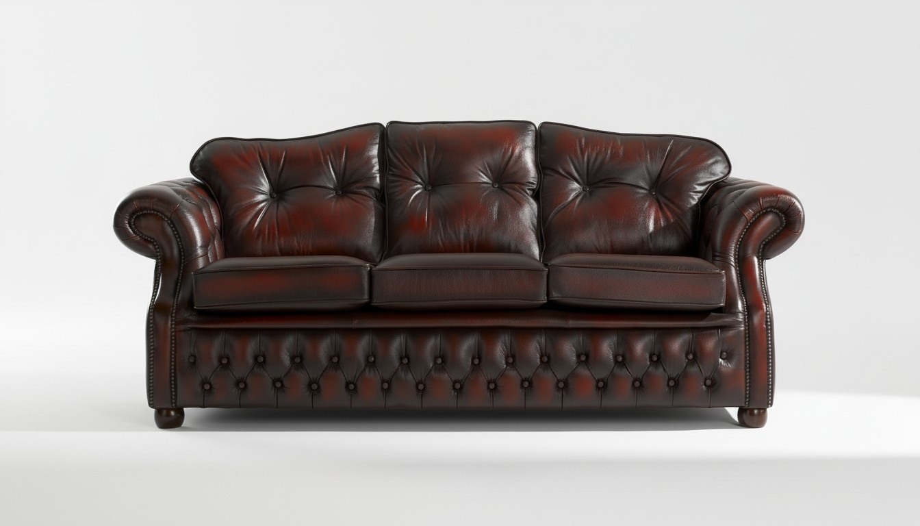 Design Chesterfield Winsor Sofa Leder 3 Sitzer Leder Couch Polster