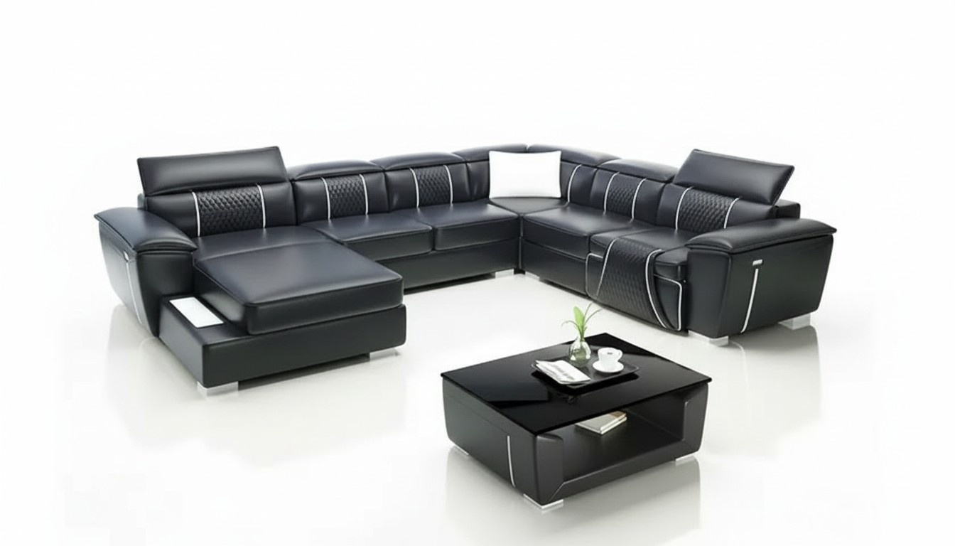 Design Couch Ecksofa Eckgarnitur Sofa Sofas Couchen Tisch 2tlg. Wohnlandschaft
