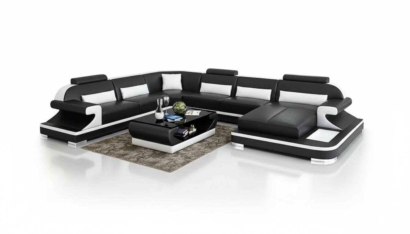Design Couch Ecksofa Eckgarnitur Sofa Sofas Couchen Tisch 2tlg. Wohnlandschaft
