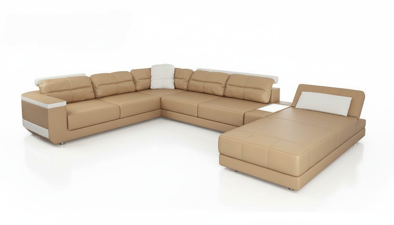 Design Couch Ecksofa Wohnlandschaft Sofa U Form Polster Couchen Textil Couchen