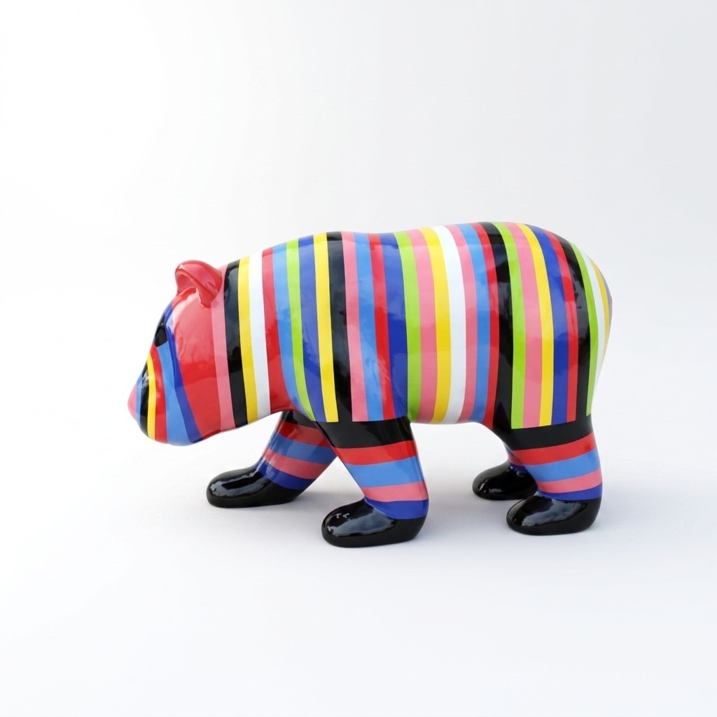 Design Dekoration Figur Bär aus Kunststoff Garten Skulptur Statuen