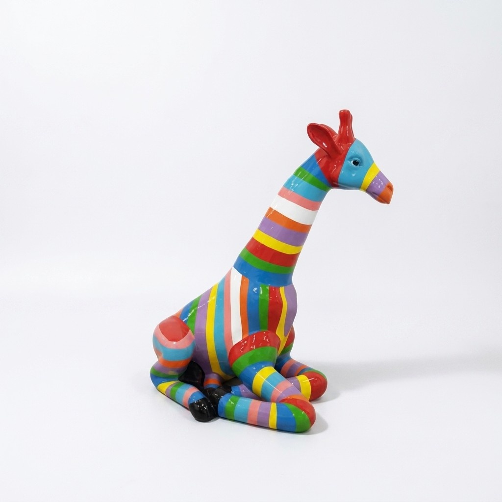 Design Dekoration Figur Giraffe Kunststoff Garten Skulptur Statuen 80cm