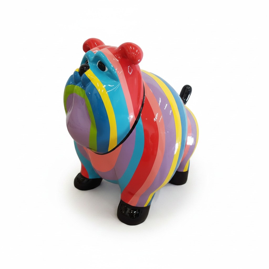 Design Dekoration Figur Hund aus Kunststoff Skulptur Statuen 63x75cm