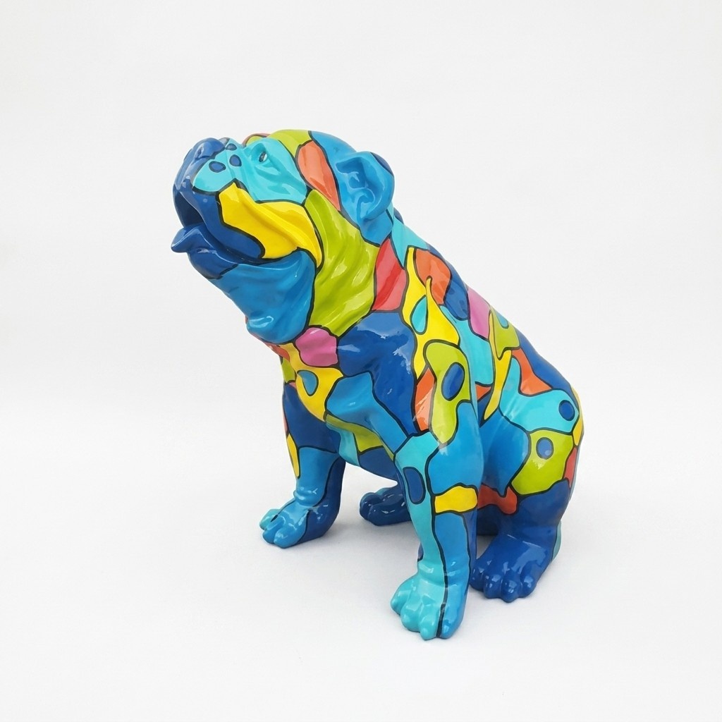 Design Dekoration Figur Hund aus Kunststoff Garten Skulptur Statuen