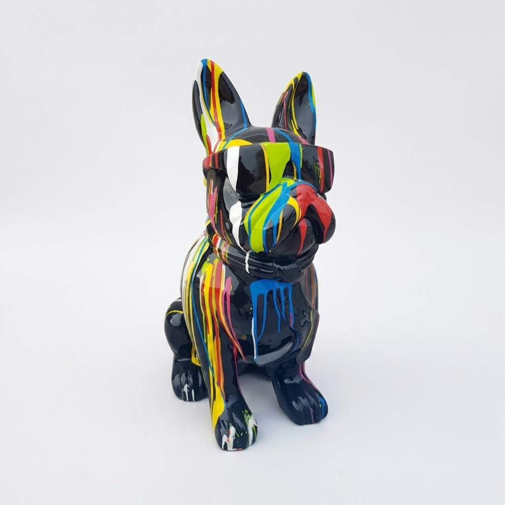 Design Dekoration Figur Hund aus Kunststoff Garten Skulptur Statuen