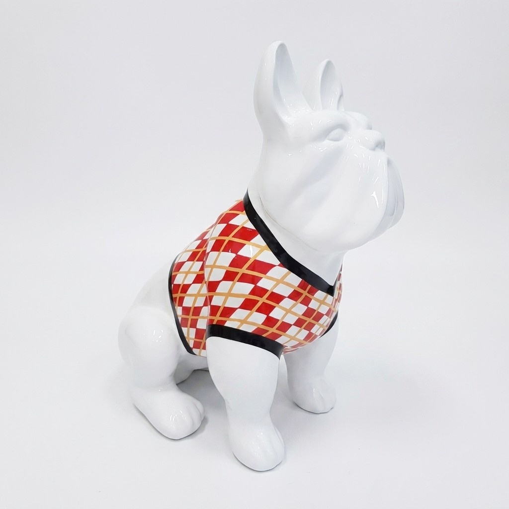Design Dekoration Figur Hund aus Kunststoff Garten Skulptur Statuen 79 cm