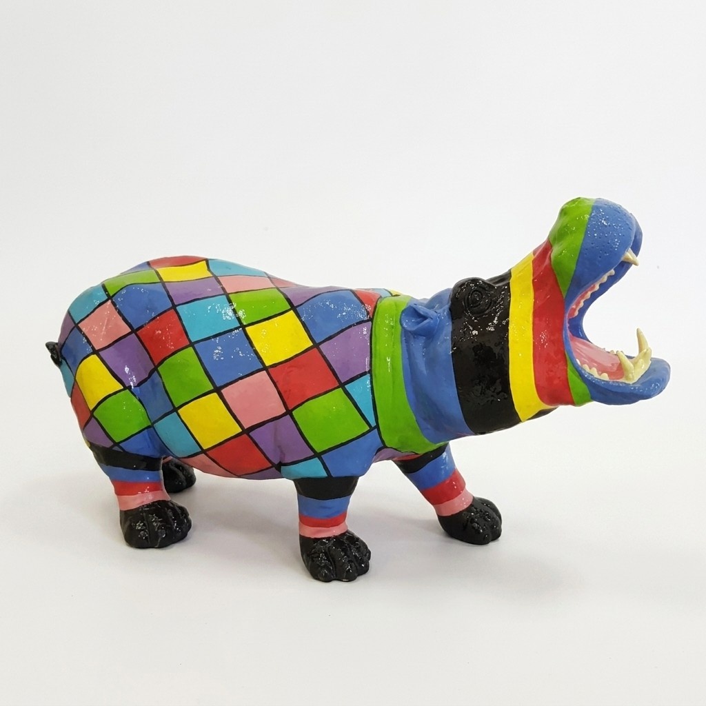 Design Dekoration Figur Nilpferd aus Kunststoff Garten Skulptur Statuen