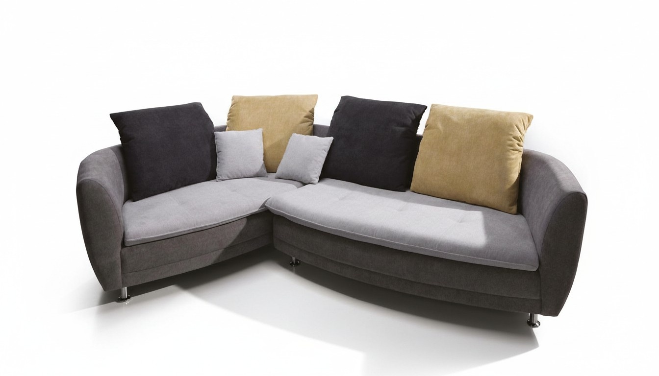 Design Ecksofa Rund Couch Polster Eck Garnitur Sofa Couchen Sofas