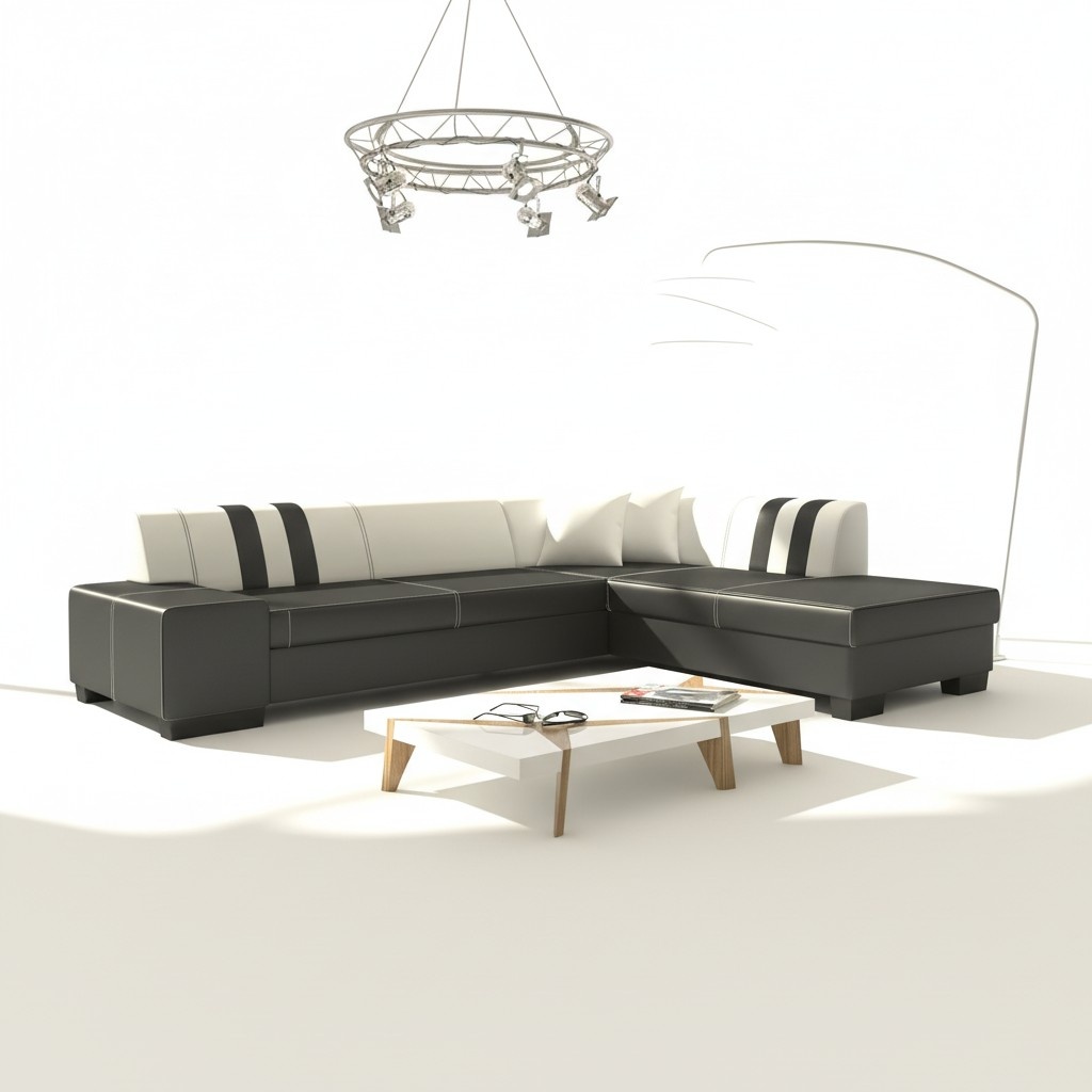 Design Ecksofa Schlafsofa Bettfunktion Couch Leder Textil Polster Sofas Neu