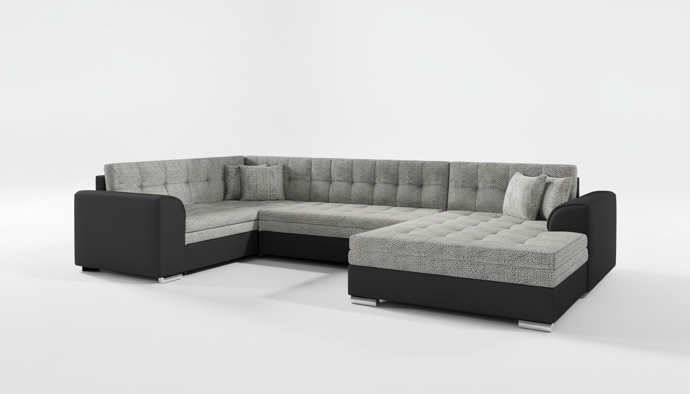 Design Ecksofa Schlafsofa Bettfunktion Couch Leder Textil Polster Sofas Neu 5932