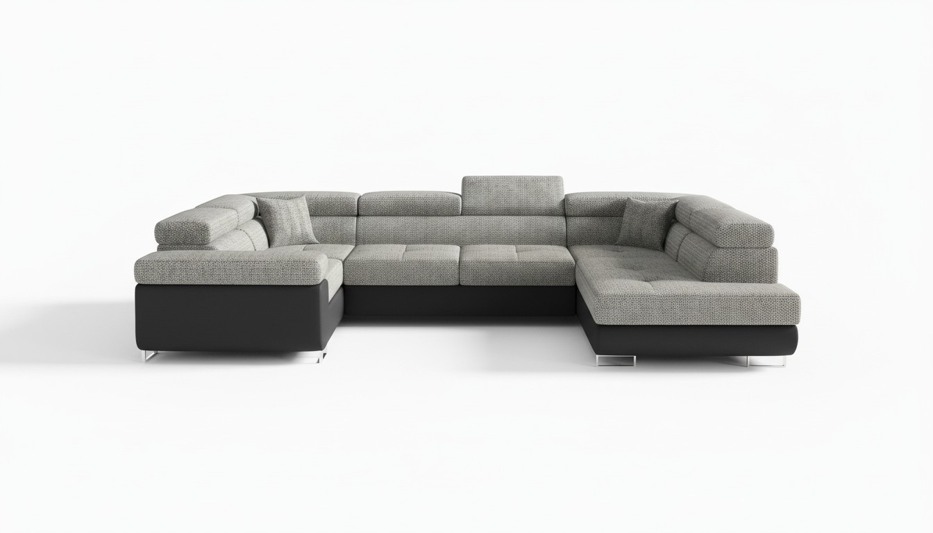 Design Ecksofa Schlafsofa Bettfunktion Couch Leder Polster Textil Sofas Neu 5625