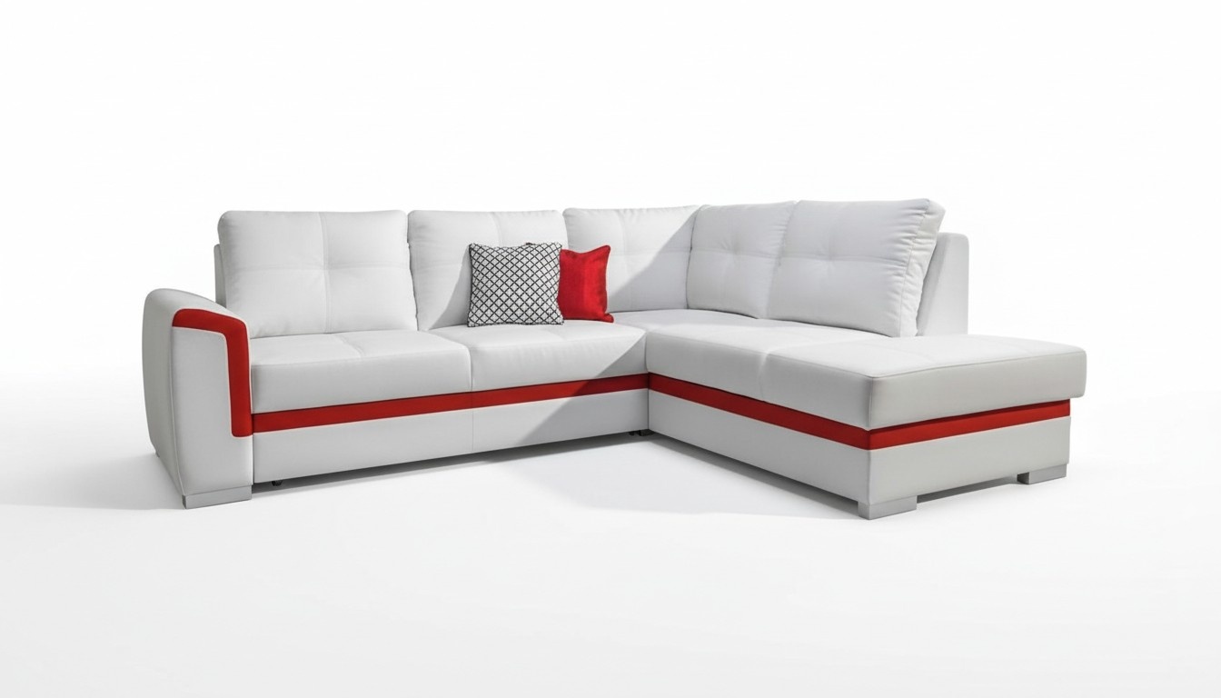 Design Ecksofa Sofa Couch Polster Eck Garnitur Wohnlandschaft Schlafsofa