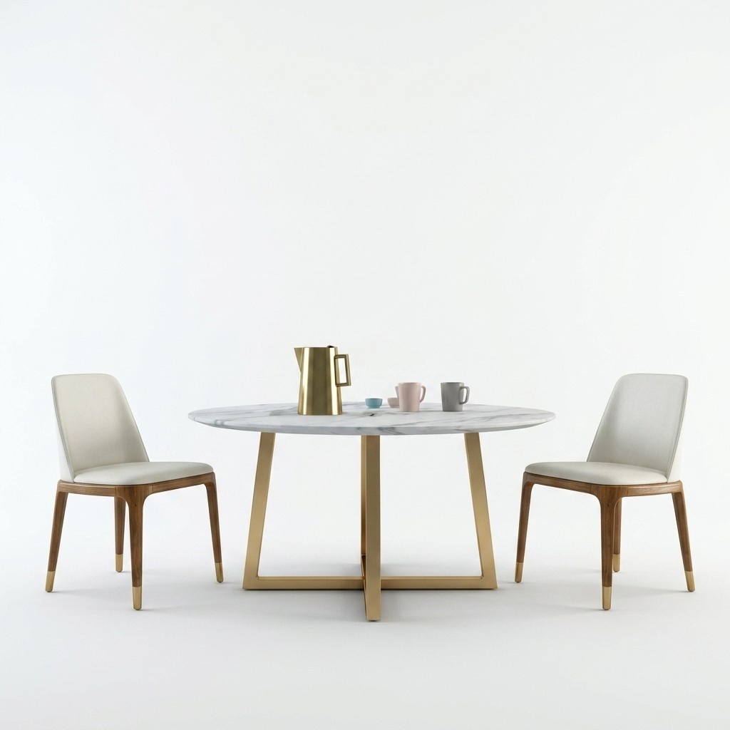 Design Ess Tisch Rund Metall Runde Tische Wohn Zimmer Luxus Gold