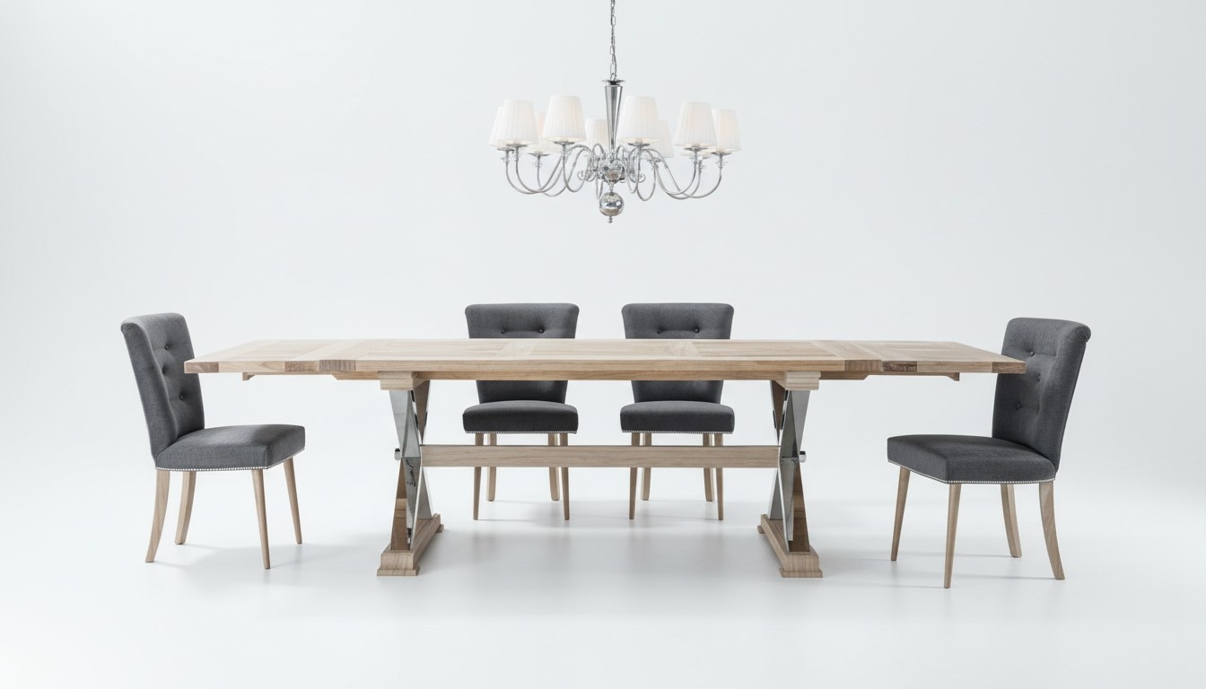 Design Esszimmer Esstisch Tisch 8 Sessel Stuhl Lehn Stühle Echt Holz Tische