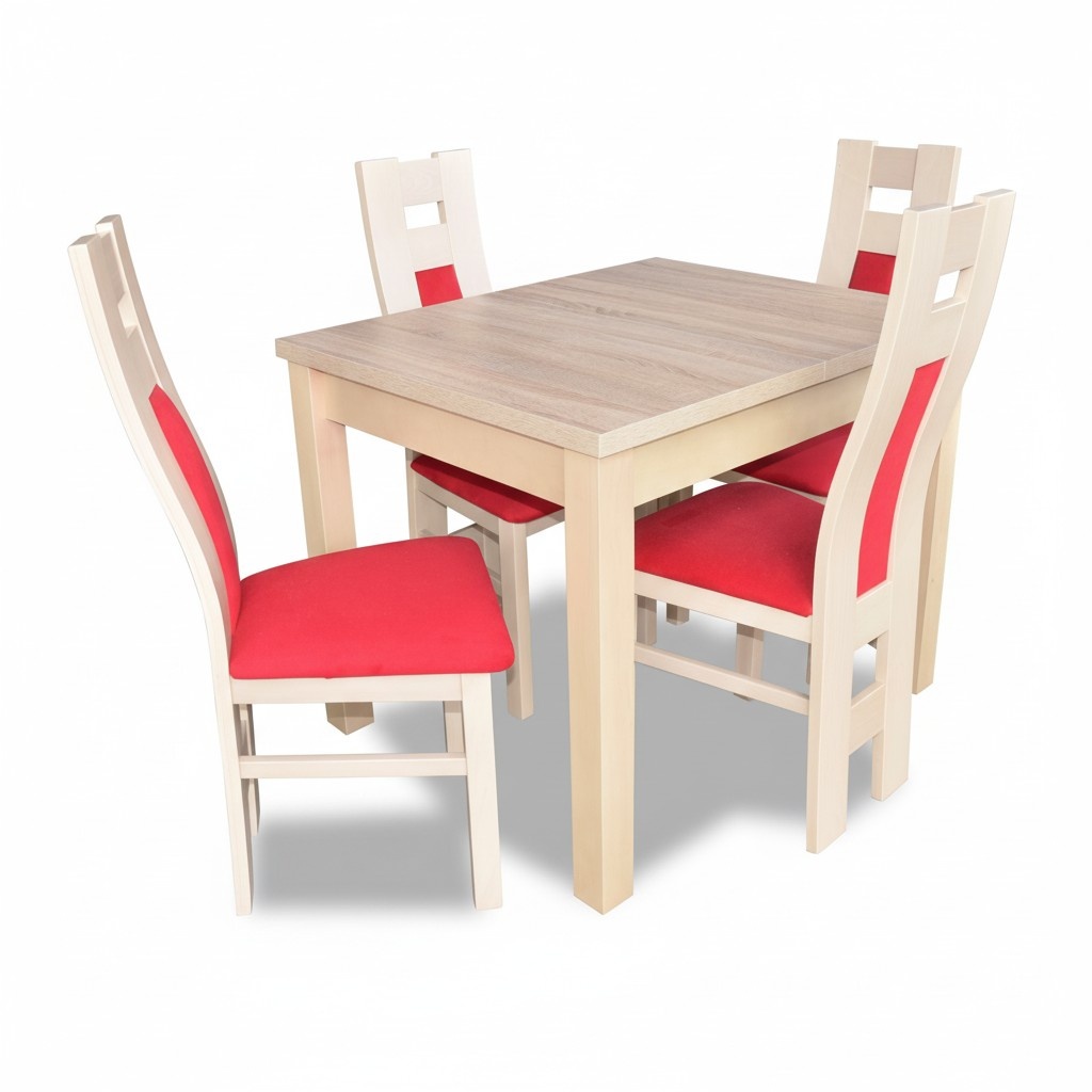 Design Esszimmer Set Garnitur 5tlg Holz Möbel Kommode 4x Stuhl Tisch Gruppen Neu