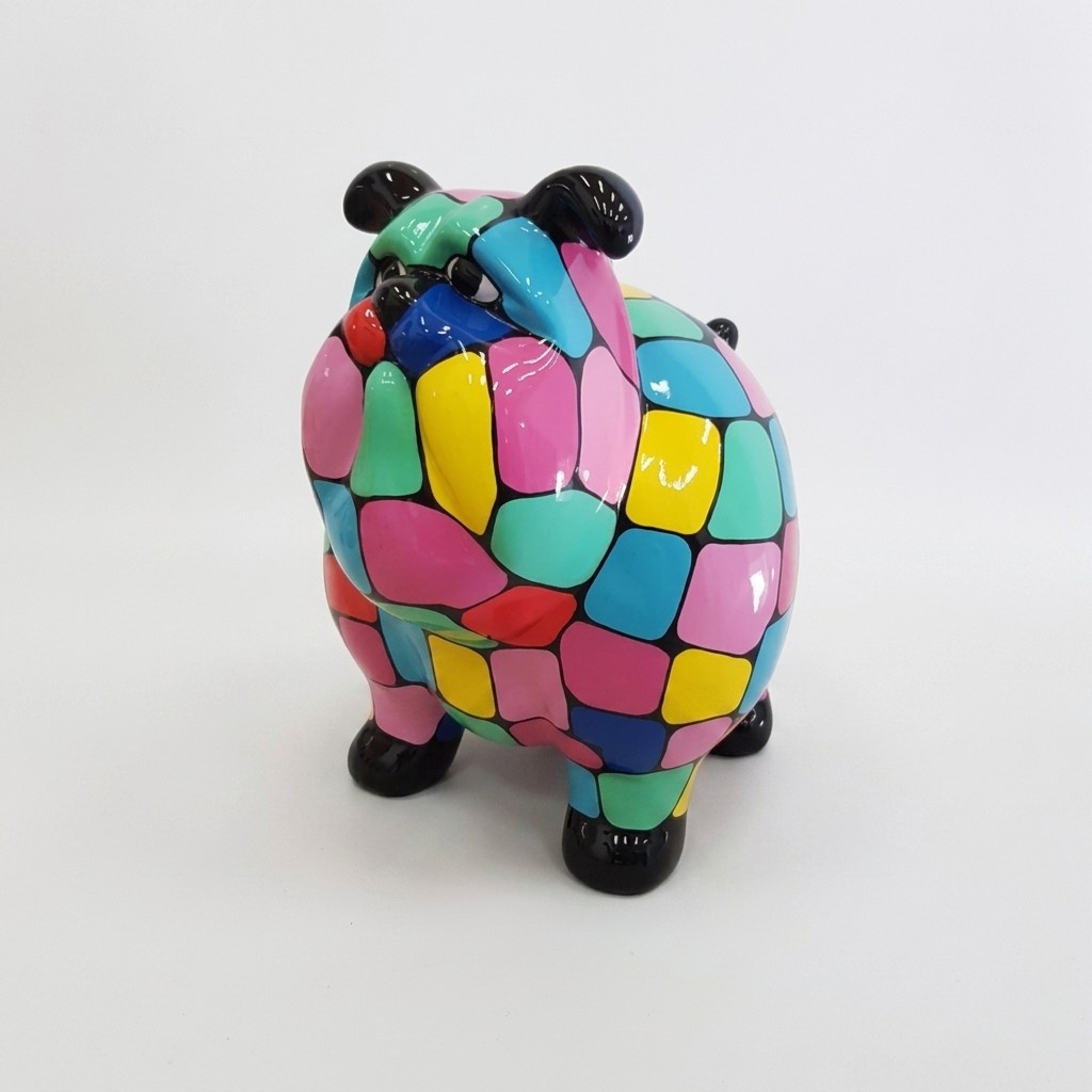 Design Figur Hund aus Kunststoff, Skulptur Höhe 63 x 75 cm