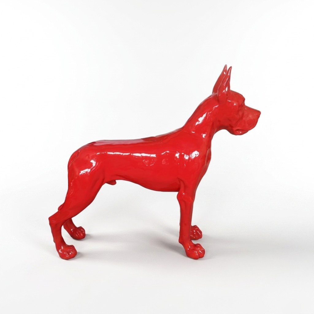 Design Figur Hund aus Kunststoff Skulptur Dekoration Deko Statuen Neu 110x125cm