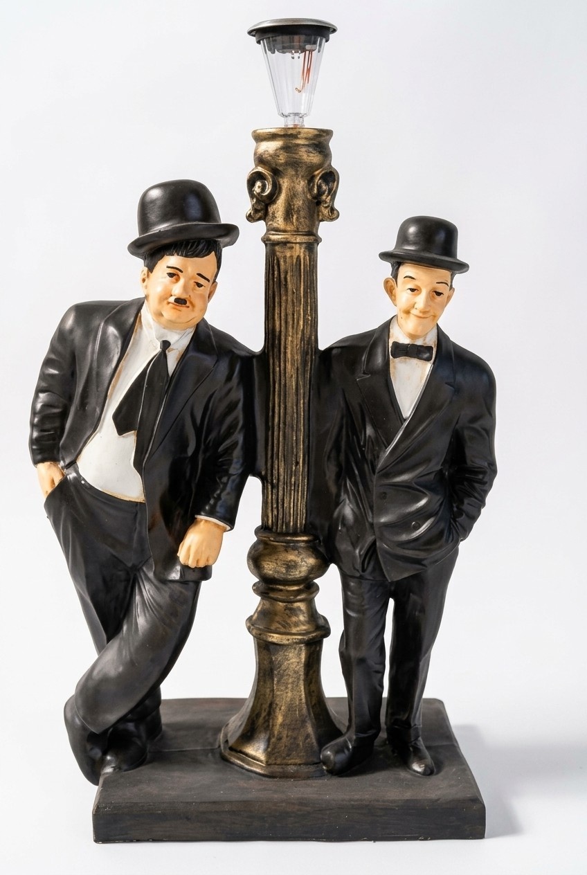 Design Flip und Flap Figur mit Lampe Statue Skulptur Figuren Skulpturen