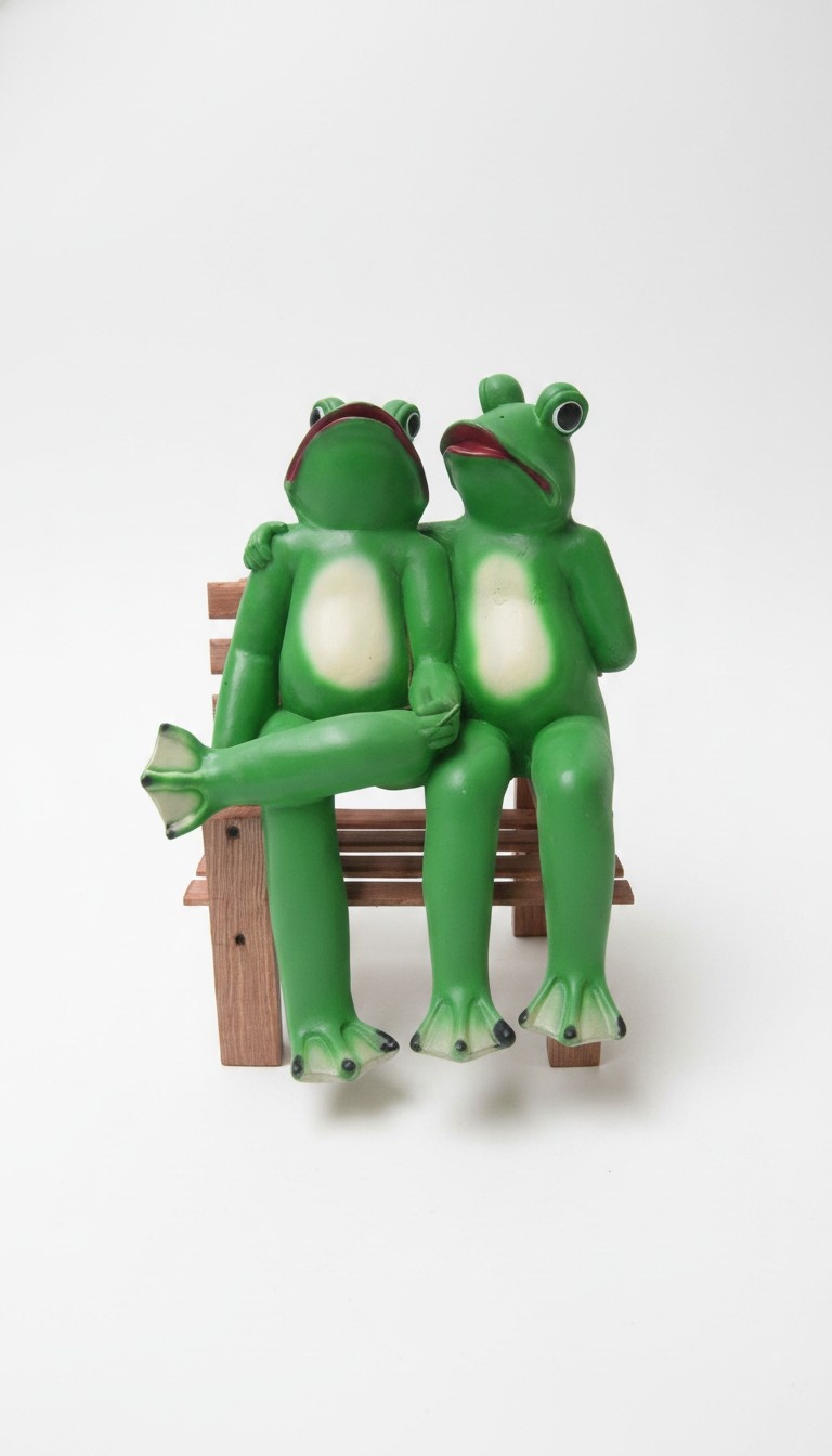 Design Frösche Figur Garten Statue Skulptur Figuren Skulpturen Dekoration