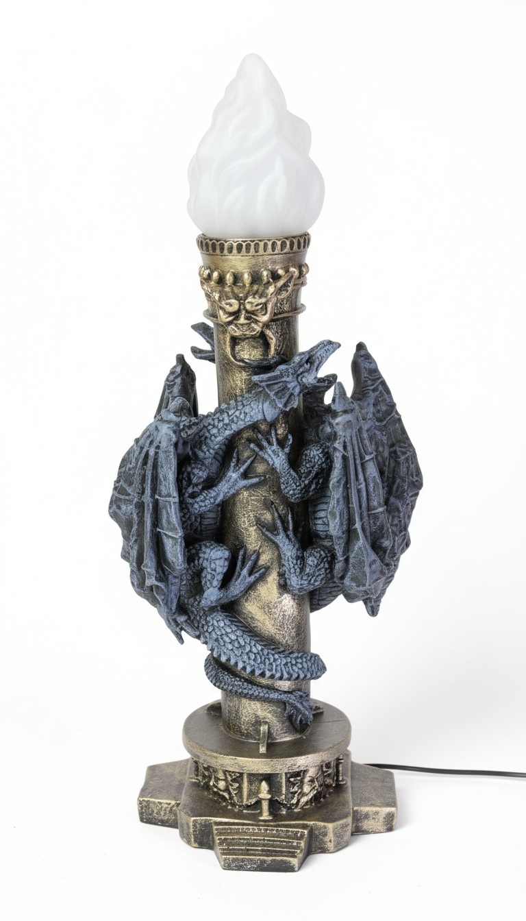 Design Gothik Stehleuchte Lampe Stand Leuchte Leuchten Drachen Lampen