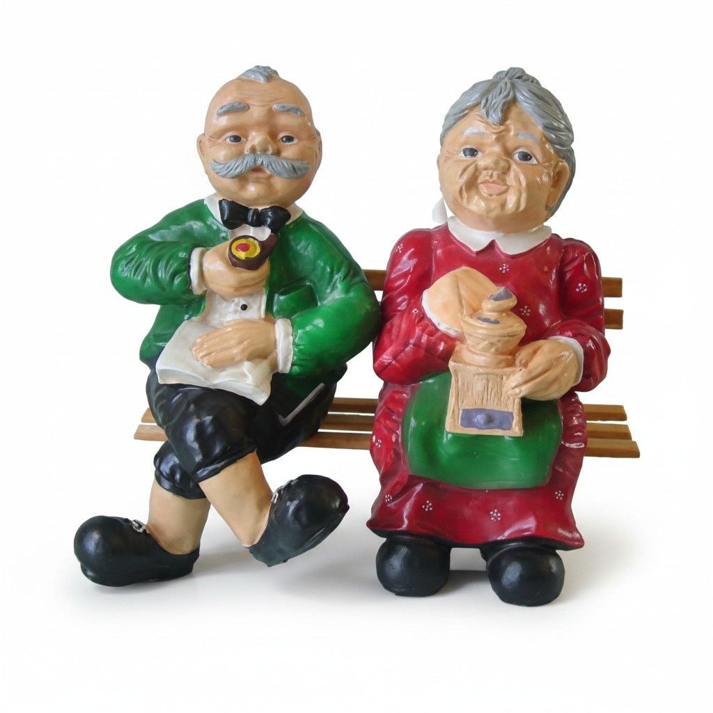 Design Großmutter Großvater Figur Statue Skulptur Figuren Skulpturen Deko