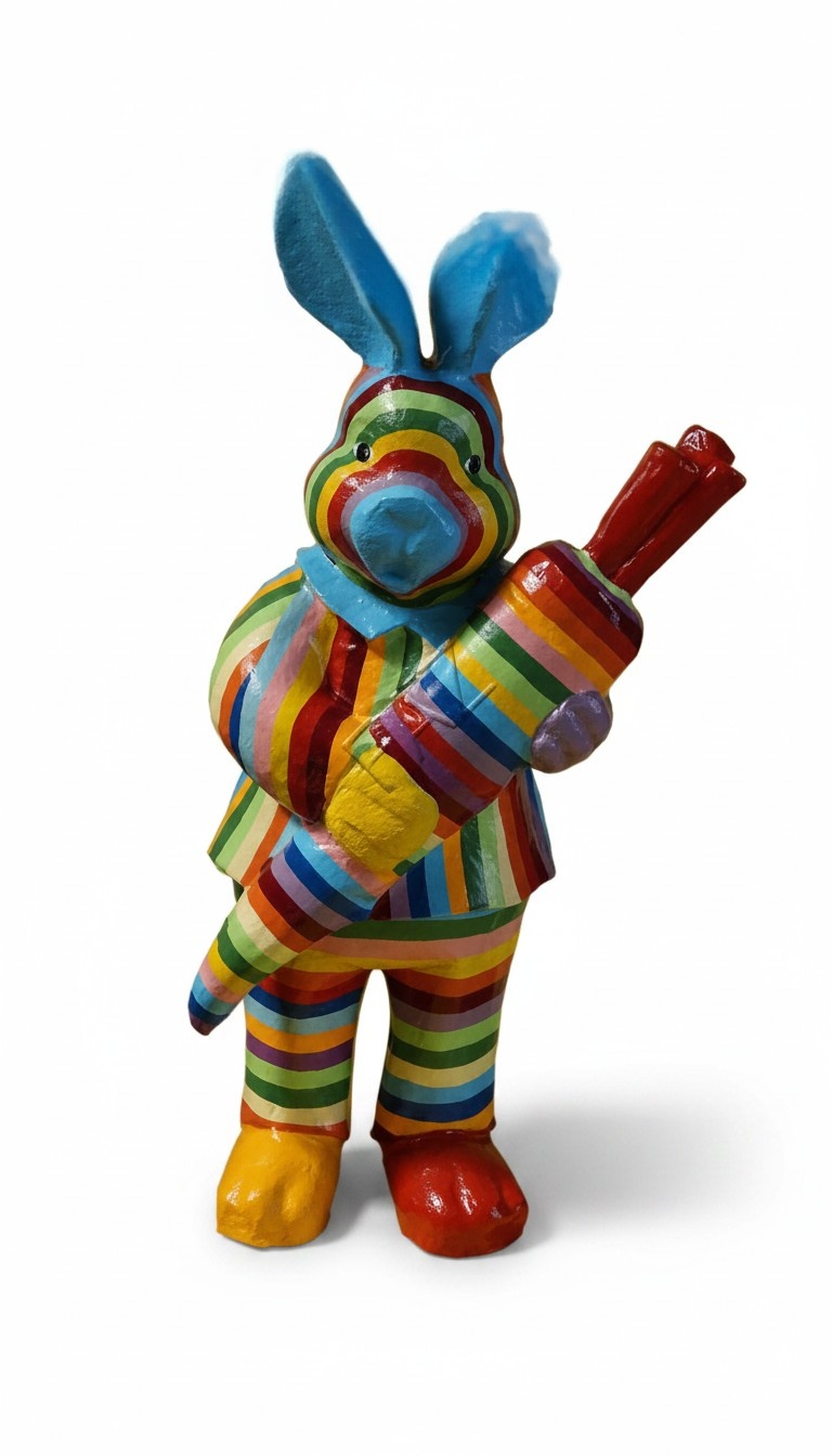 Design Hase Figur Garten Statue Skulptur Figuren Skulpturen Dekoration