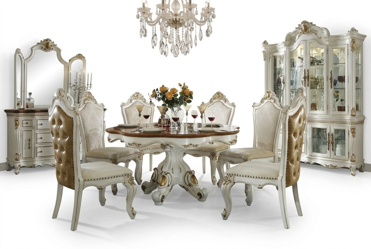 Design Holz Tisch Runder Esstisch Rund Ess Tische Luxus Klasse Wohnzimmer