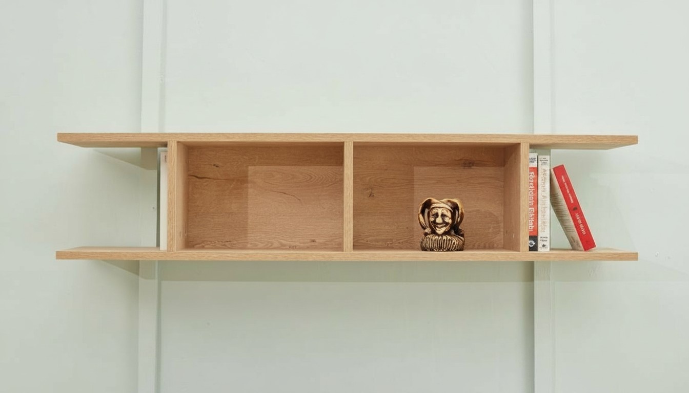 Design Holzmöbel Regale Wohnzimmer Einrichtung Luxus Wandregal Beige