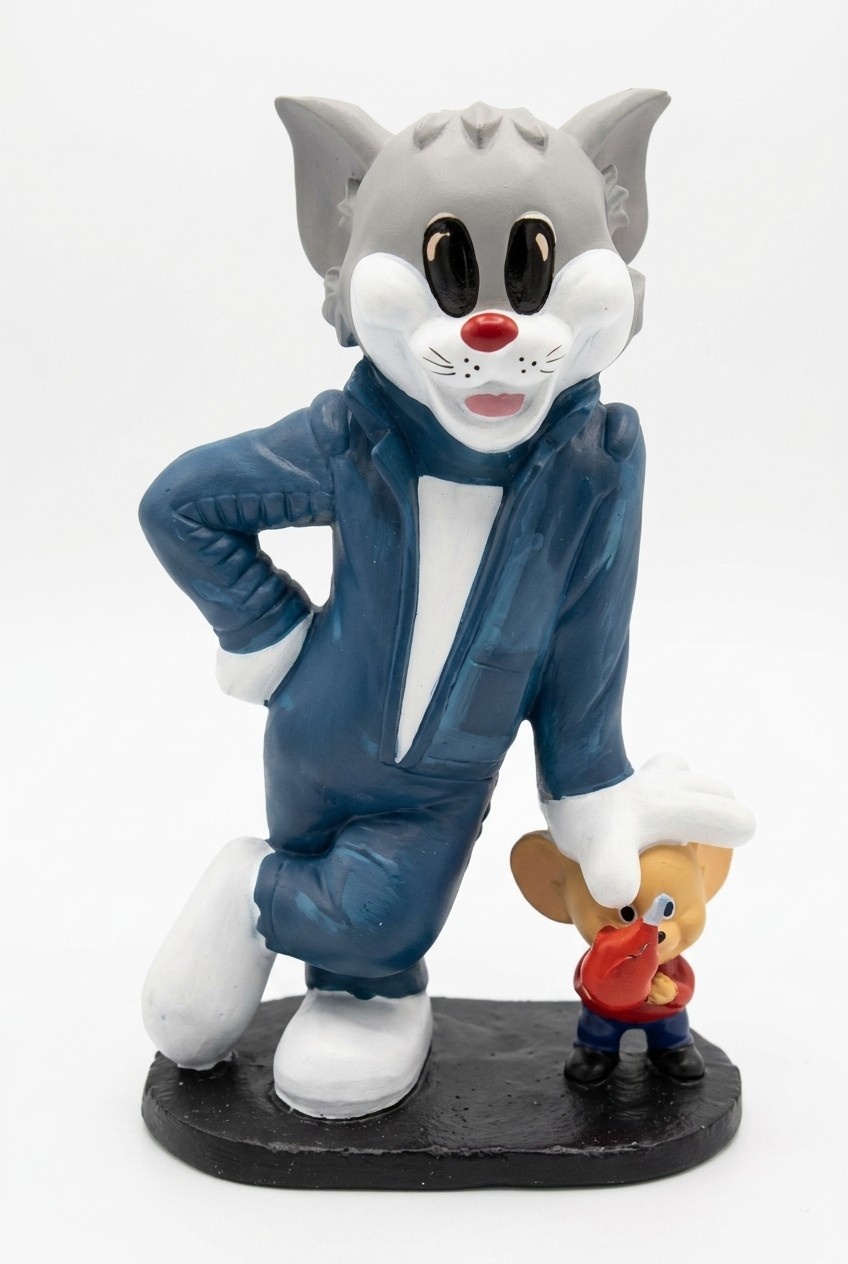 Design Katze Maus Figur Statue Skulptur Figuren Skulpturen Dekoration