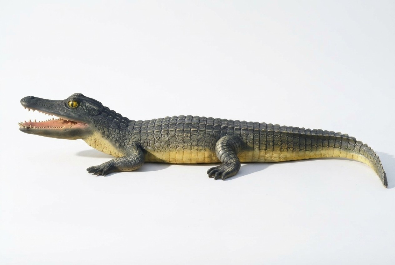 Design Krokodil Figur Statue Skulptur Figuren Skulpturen Garten Dekoration