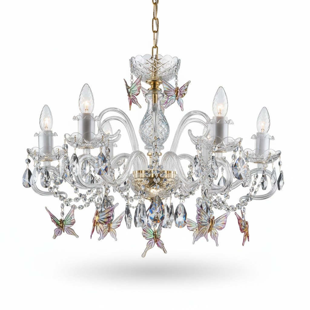 Design Kronleuchter Bohemia Gold Kristall Lampe Lampen Leuchten Decken