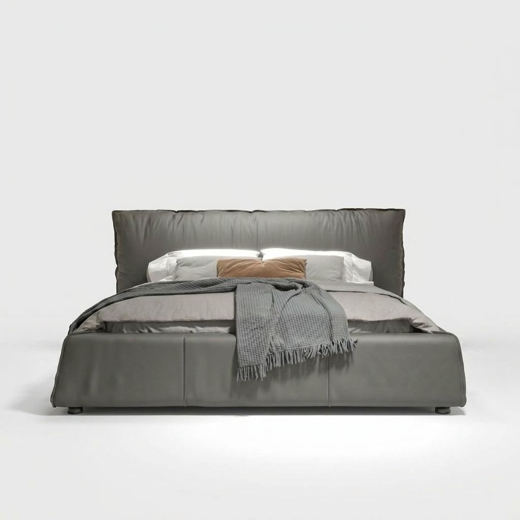 Design Leder Bett Doppel Ehe Modernes Hotel Luxus Schlaf Zimmer Betten