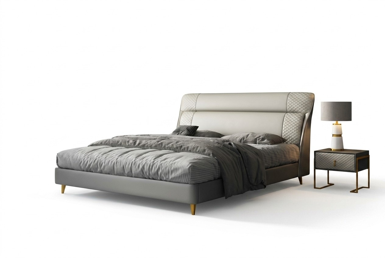 Design Leder Bett Luxus Polster Betten Doppel Modernes Ehe 180x200