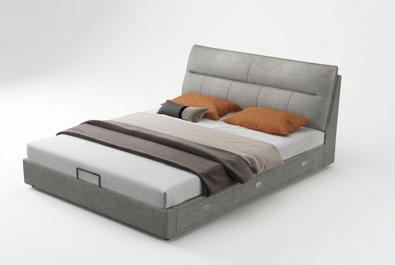 Design Leder Bett Modernes Hotel Gestell Schlaf Zimmer Doppel Betten