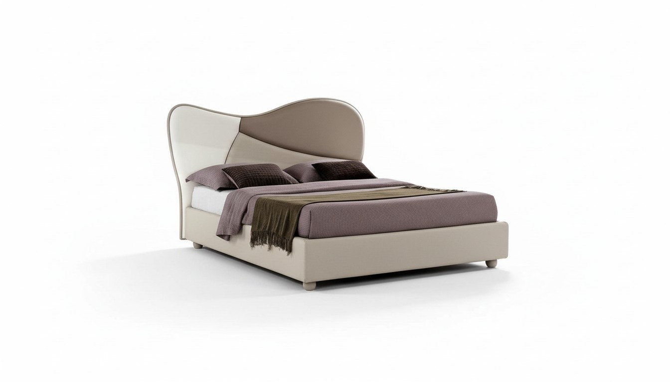 Design Luxus Doppel Hotel Betten Schlafzimmer Modern Holz Möbel Bett Polster Neu