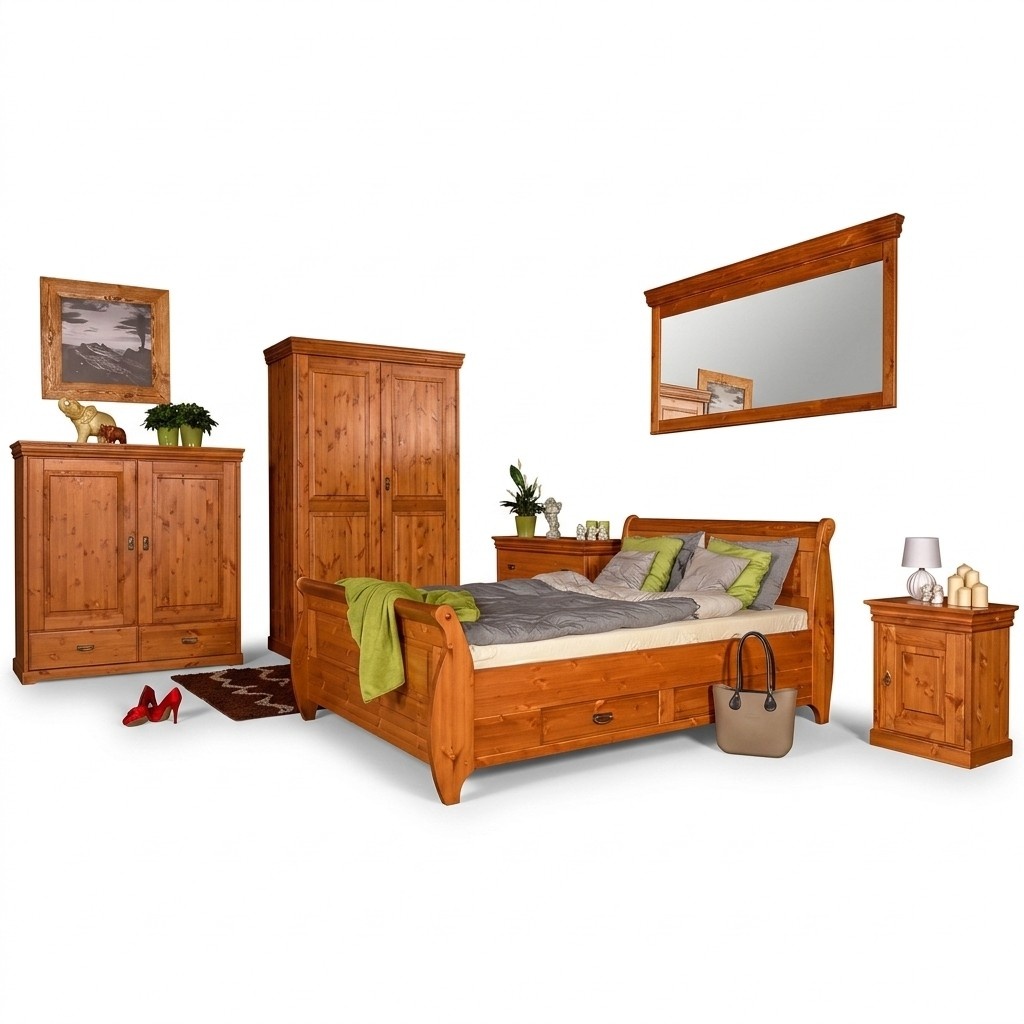 Design Luxus Doppel Hotel Betten Schlafzimmer Holz 180x200cm Bett Polster