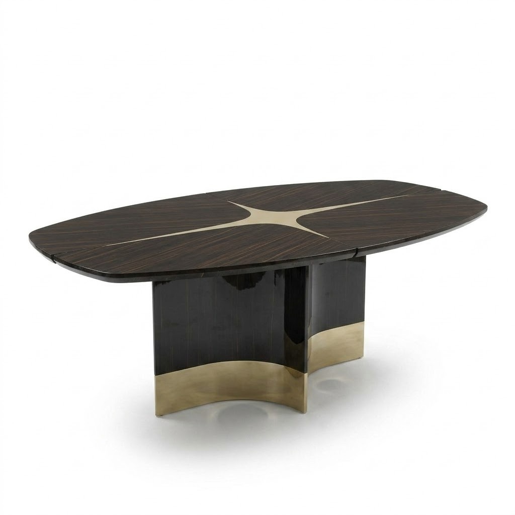 Design Luxus Ess Zimmer Wohn Tisch Holz Hochglanz Tische italien Möbel