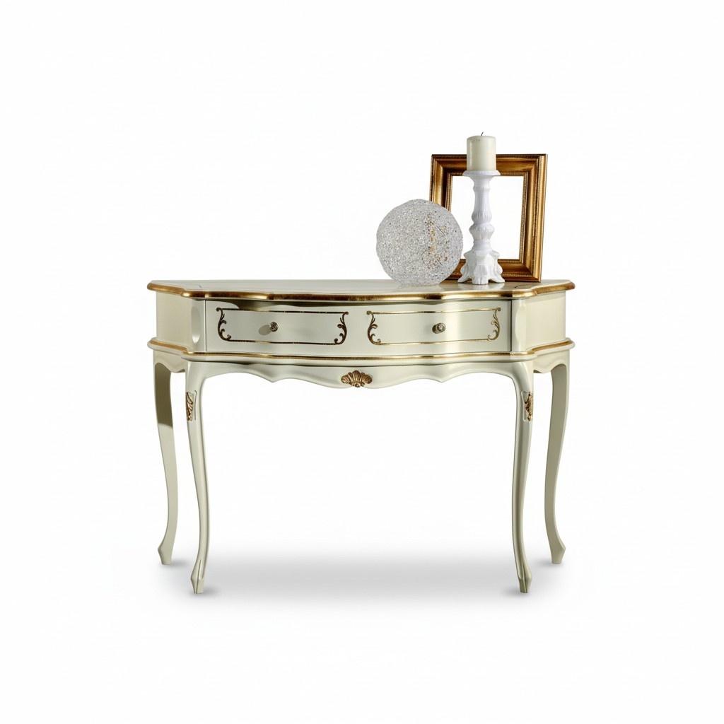 Design Möbel Stil Barock Luxus Konsolentisch Weiß Holz Italienische Tisch Tische