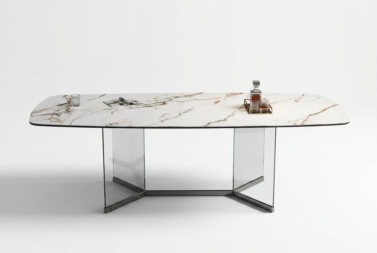 Design Marmortisch Wohn Tische Ess Zimmer Edelstahl Tisch Moderner Esstisch