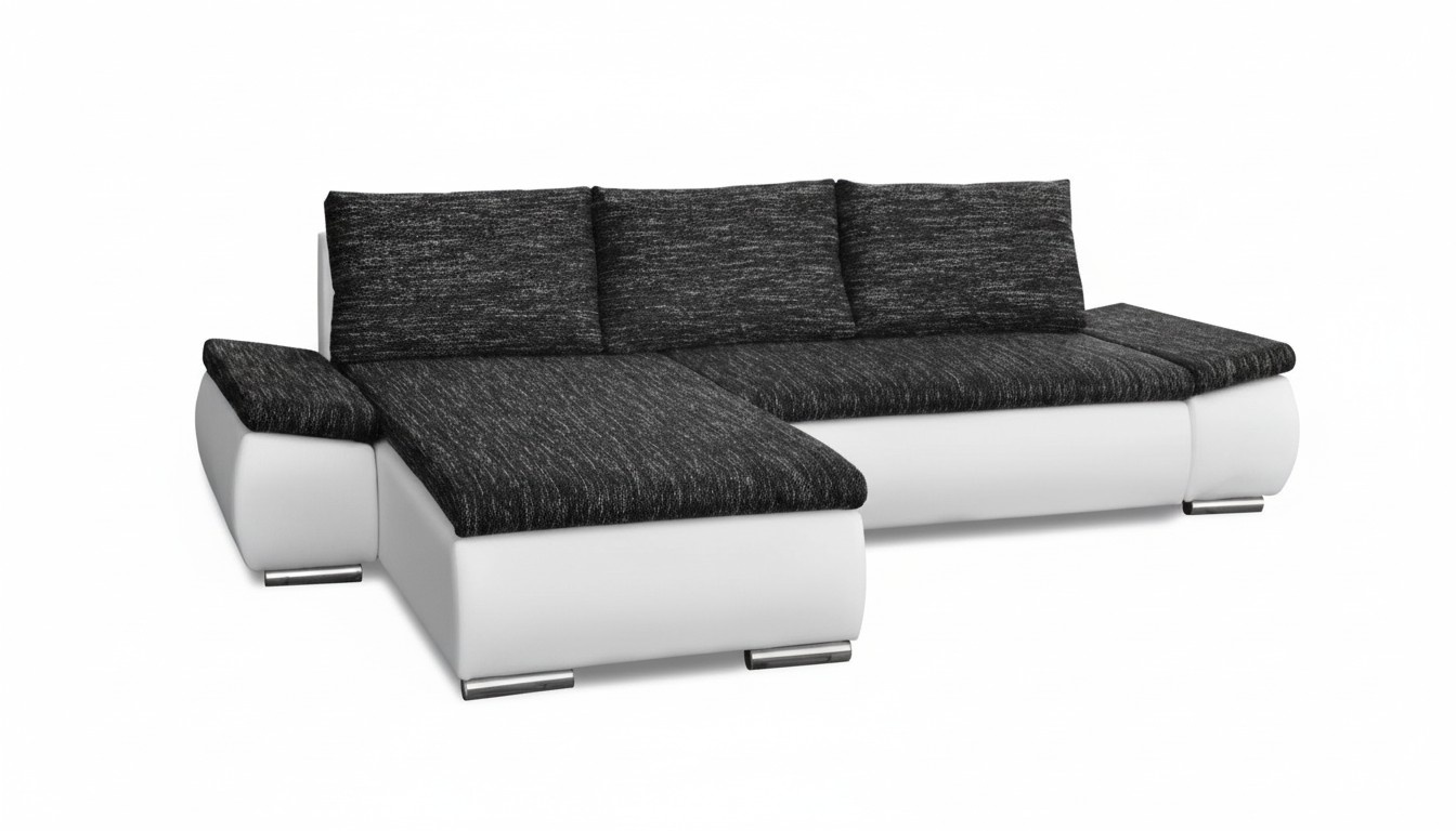 Design Modern Ecksofa L-form Bettfunktion Couch Leder Textil Sofas Neu