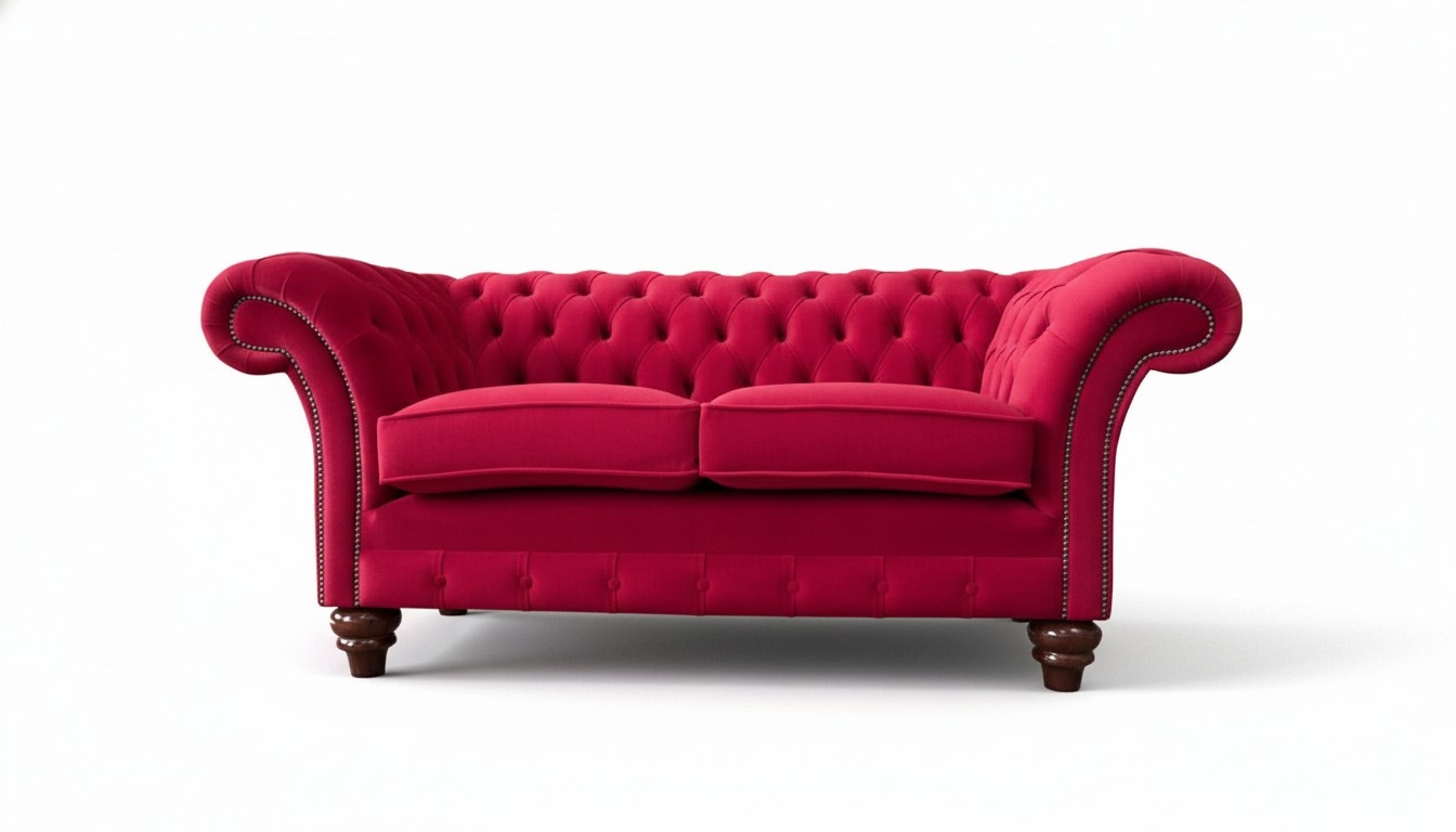 Design Modern Textil Sofa 2 Sitzer Couch Polster Luxus Sofas Chesterfield