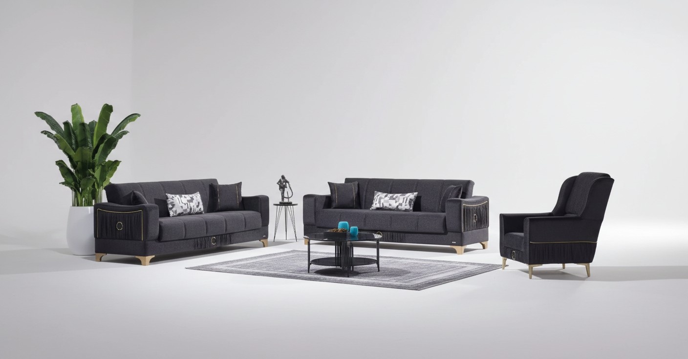 Design Modernes Wohnzimmer Set Sofagarnitur 3+3+1 Wohnzimmer Möbelset