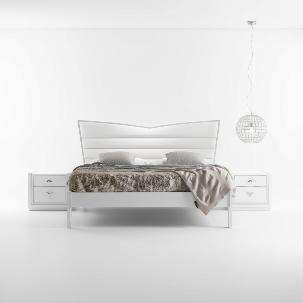 Design Möbel Bett 2x Nachttische 3 tlg Schlafzimmer Set Luxus Betten Neu