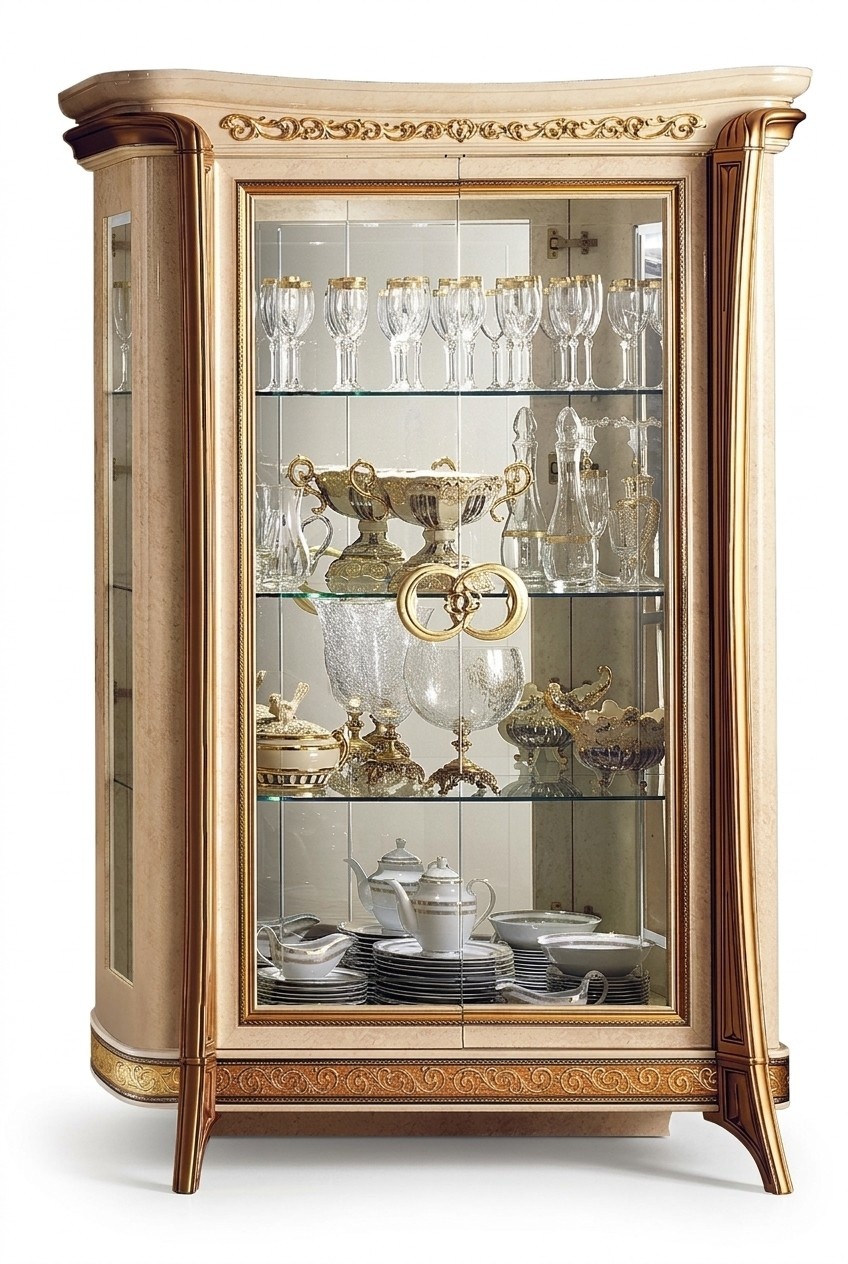 Design Möbel Holz Klassischer Stil Barock Vitrine Italienische Möbel Anrichte