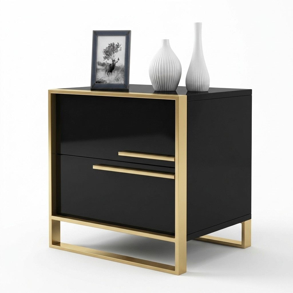 Design Nacht Tisch Konsole Beistell Schlaf Zimmer Metall Luxus Konsolen